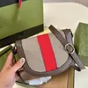 Mini torba retro Torebki z klapką Crossbody Torba na ramię Half Moon Torebka damska Torebka damska Płócienne skórzane kopertówki Klasyczne listowe elementy metalowe Pasek Pleciona taśma