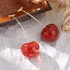 Dangle boucles d'oreilles 2023 doux été mode mignon chérie fille petit fruit frais cerise femmes cerises longue petite amie cadeau étudiant