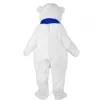Nouveau Costume de mascotte d'ours blanc de caractère adulte robe de noël d'halloween accessoires de corps complet tenue Costume de mascotte