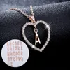 Hanger Kettingen Mode 2 Kleur Hart Brief Naam Voor Vrouwen Ketting Woord Zirconia DIY Verklaring Sieraden Geschenken