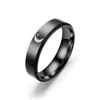 Cluster Rings 6mm Moon Sun Ring Star Couple Titanium Steel Love Finger dla mężczyzn i kobiet