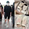 Xvessel vanness Wus Cotton Candy 2.0 Beggar Shoes Mens XVL Hidden Canvas Shoes Women Flaips Open Smiling Shoes