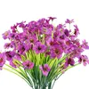 Decorative Flowers 1PCS Violet Dancing Orchid Outdoor Anti UV Decoration Green Plant Engineering Ornament Simulation Flower Wedding