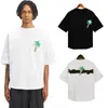 Änglar Herr Designer SKETCHY Over White Oveesize Herr T-shirt Löst mode Coconut Tree Korta ärmar Sommar Casual Herr T-shirt Strand T-shirts Änglar Tees