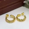 高級デザイナー女性クラッシュシリーズEarringAU750 STUD 18 K GILDED STUDクラシックチャームイヤリングギフト2023