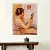 Женщина искусство Габриель с зеркалом с портретом Коко Пьера Огюст Огюст Ренор Кэлст