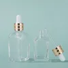 Produits populaires 10 ml ~ 50 ml bouteilles d'essence carrées transparentes bouteille de liquide de Base bouteille de liquide brut