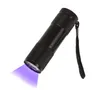 Torcia a 9 LED Alluminio UV Ultra Violet Purple Light Torcia a 9 LED Torcia