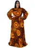 Etniska kläder Wmstar Plus Size Festklänningar För Kvinnor Höstkläder Långärmad tryckt Afrika Maxiklänning Partihandel