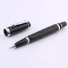 Ballpoint Pens Black diamonds twisted black office writing silver Trim ROLLERball PEN Spin Metal Signature ink Stationery Office 230707