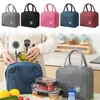 Dinnerware Sets Portable Lunch Bag Box Thermal Insulated Canvas Tote Kids School Bento Dinner Container Storage