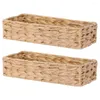 Storage Bottles 2 Pcs Bins For Toys Household Woven Box Desktop American Style 35X15CM Sundries Imitation Gourd Grass Container