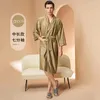 Kvinnors sömnkläder Kvinnor och män Pyjamas Home Bathrobe Autumn Winter Warm Evening Gown Long Dresses Shower Robe Female Loungewear Pyjamas