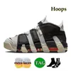 حذاء كرة السلة Nike Air More Uptempo Scottie Pippen للرجال والنساء أبيض أكوا غوم أسود أتلانتا بيس لوف حذاء رياضي رياضي المدربين