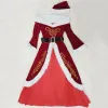 Nova decoração de natal de veludo masculino/feminino fantasia de papai noel terno casal fantasia de festa para o natal 0710