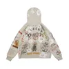 Mannen Hoodies Sweatshirts Saint Michael Handgeschilderde Aged Graffiti Hoodie Ins Unisex Graffiti Trui J230710
