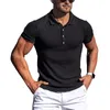 Polos para hombre 2023, Polo europeo de verano para hombre, camisas de manga corta para hombre, camisetas de negocios a la moda para hombre, ropa informal ajustada sólida para hombre