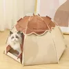 Tente pour animaux de compagnie maison été respirant chat tente chat chenil amovible et lavable chat tente tapis accessoires