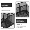 Tabletop Pen Holder Metal Bucket Mesh Container Desk Organizer