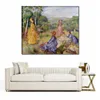 Impressionist Canvas Art Girls Playing Battledore Pierre Auguste Renoir Painting Handcrafted Modern Landscapes Hotels Room Decor