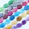Akrilik plastik lucite 28 30x37 40mm çok renkli agates oval boncuklar 8pcs diy mücevherler için tüm ürünler için karışık toptan satış 230710