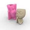 Jewelry Boxes Human Face for Doll Succulent Flower Pot Silicone Mold Big Head Resin Casting Plaster Cement Candle 230710