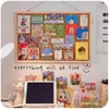 Clipboards MINKYS Kawaii Soft Wooden Letter Message Board Decorative Postcard Po Wall Cork Memo Paper Background Stationery 230707