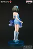 Action Toy Figures äkta 22cm anime figur Idolmaster Askepott Girls Takagaki Blue Dress Stand Model Doll Toy Gift Collect Boxed