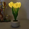 Lampki nocne Lampa LED Tulipan Przyciągająca wzrok Dekoracja domu Lampka nocna Symulacja światła Party For Office
