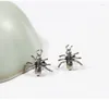 Ohrstecker Vintage Silber Farbe Ameisen Persönlichkeit Lustige Kleine Insekten Für Männer Frauen Kreative Schmuck Zubehör