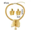 Brincos de colar Set Moda Charm Dubai colarring Shape de forma de borboleta conjuntos de casamentos africanos muçulmanos muçulmanos