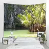 Tapestries Tropical rainforest jungle big tapestry wall hanging beach picnic rugs camping tent cushions home decor quilt sheet cloth