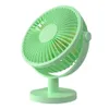 Electric Fans Desktop Fan USB Laddningsbar utomhuscamping Fan Speed ​​Oscillating Fan 90 grader roterande med LED -ljus för sovrumets sovsal