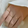 Avec des pierres latérales Anneaux d'articulation remplis d'or 14 carats Boho Zircon Bijoux Anillos Mujer Bague Femme Minimalisme Anelli Donna Aneis V Anneau Pour Femmes 230710