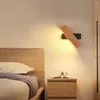 Wall Lamp Light Bedroom Art Decorative Bar Reading Nursing Night Lighting Decoration Bedside Wood Warm 21cm Black 4W