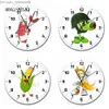 Horloges murales Horloge murale pour enfants Horloge murale de personnage de dessin animé japonais imprimé jouet mignon décoration murale de chambre de fille de couleur vive WB060 Z230710