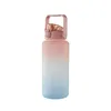 Градиентные бутылки с водой фондовый фондовый цветовой чашки с большой емкостью спорт