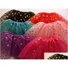 Skirts New Sale Gold Polka Dot Kid Girls Tutus Skirt Dance Dresses Soft Ballet Children Pettiskirt Clothes Drop Delivery Baby Kids M Dhb6N