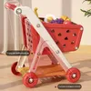 Kuchnie zagraj w jedzenie wózek na zakupy zabawka dla dziecka mały wózek dom zabaw dla dzieci owoce cięte muzyka kuchnia supermarket mężczyźni i dziewczęta 230710