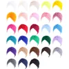 Abbigliamento etnico WLP Cotone Tinta unita Musulmano Elastico Donne Turbante Bandane Torsione Fascia Ordito Femminile Hijab Cap Arab Knot Wrap