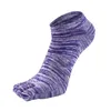 Chaussettes pour hommes 5 paires / lot Coton Toe Five Finger Compression Crew No Show Athletic Cheville Pour Running Sox