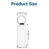 Anneaux 10pcs en cuir Keychain Rectangle MDF Keychain Sublimation Transfert de chaleur Kit de trousseau Kit de bijoux