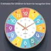 Horloges murales 8/10/12 pouces horloge pour enfants horloge murale silencieuse heure minute seconde couleur cognitive horloge assistant d'éducation précoce pour enfants Z230711