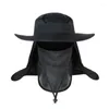 Berets Summer UPF 50 Sun Hat Women Men 2 IN 1 Bucket Hats With Face Neck Flap Male Windproof Fishing Outdoor Hiking Caps