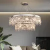 Lustres Led Lustre Argent / Or Pour Salon Salle À Manger De Luxe Roud / Rectangle Lampe Suspendue Moderne Papillon Cristal Décor Éclairage