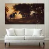 Alta qualità fatta a mano George Stubbs Art Painting The Black Stallion Sampson Classical Canvas Artwork Wall Decor