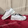 2023 nuevos Hot Luxurys 23S / S Calfskin Hombre Zapatos casuales Blanco Negro Cuero Entrenadores Marcas Confort Al aire libre Entrenadores Casual para mujer Caminar 35-45 hc210803