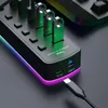 Universal Professional High Speed USB Hub Adapter Power Supply Port RGB Office Supplies