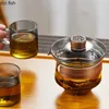 Wine Glasses Glass Teapot Teacup Kettle Kungfu Tea Set Cover Bowl Making Utensil Tools Teaware Pot and Cup Sets 230710