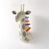 Bonecas de pelúcia animal girafa elefante cabeça de flamingo montagem na parede brinquedos de pelúcia recheados decoração do quarto arte de feltro bonecos de parede po adereços 230707